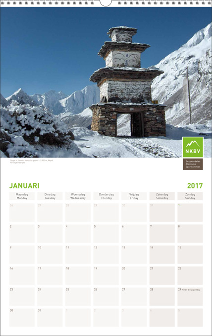 klok Wat leuk stap Bergsport kalender 2017 NKBV - Katja Staartjes Inspiratie